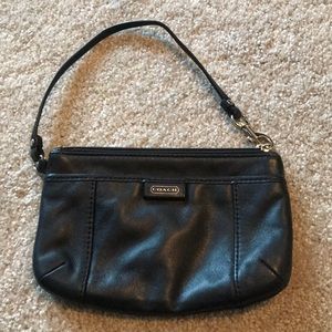 Small Black Coach Wristlet